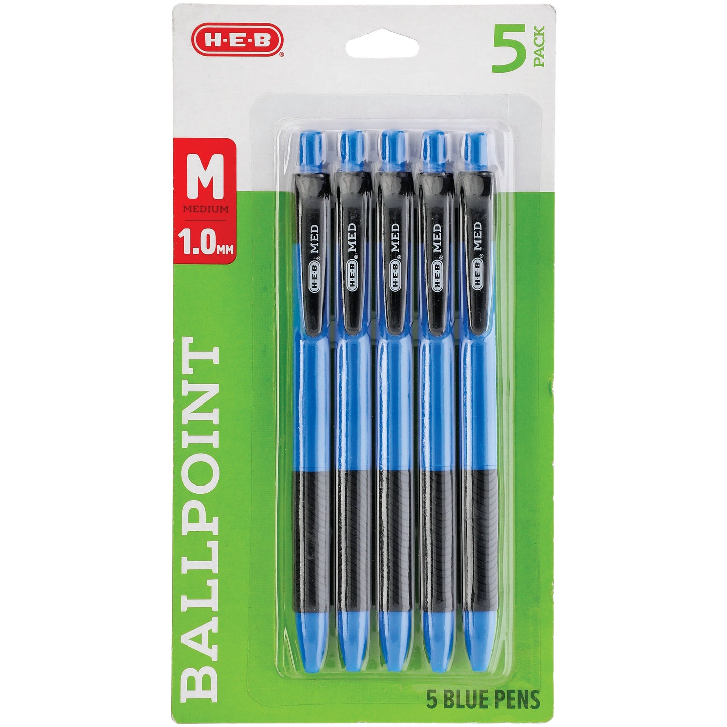 H-E-B 1.0mm Retractable Ballpoint Pens - Blue Ink
