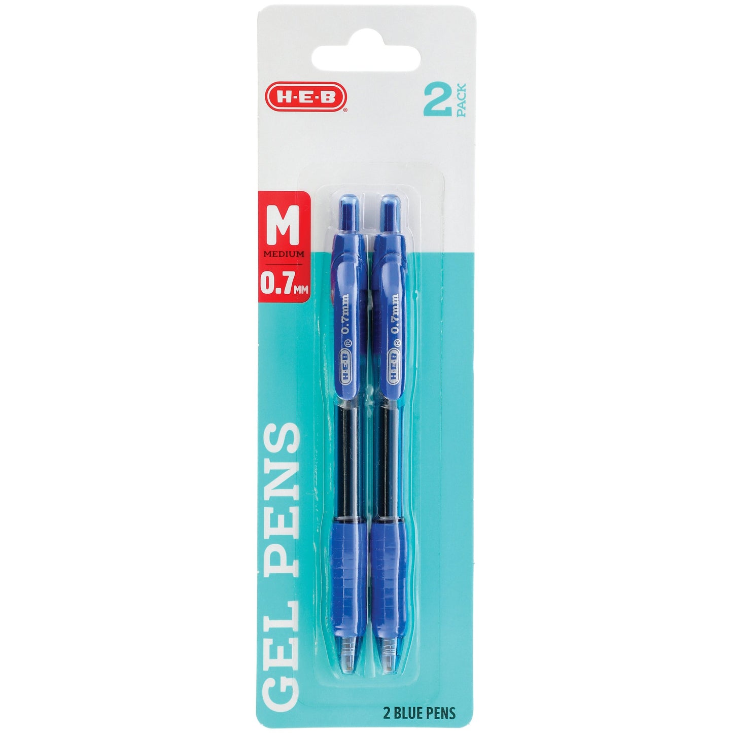 H-E-B 0.7mm Retractable Gel Pens - Blue Ink