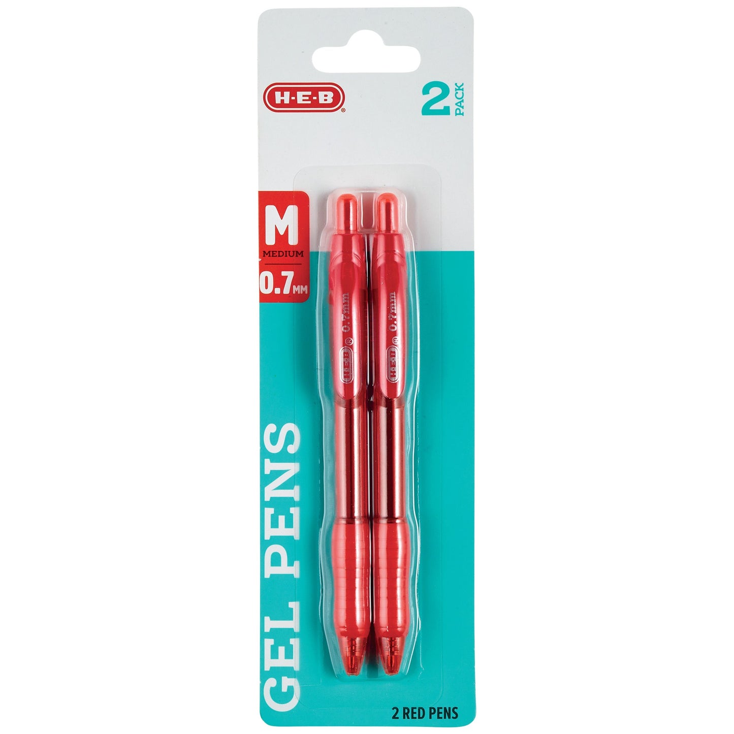 H-E-B 0.7mm Retractable Gel Pens - Red Ink