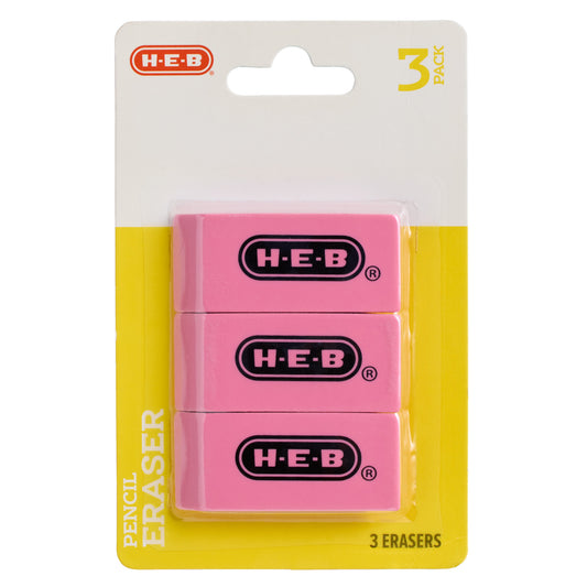 H-E-B Pencil Erasers - Pink
