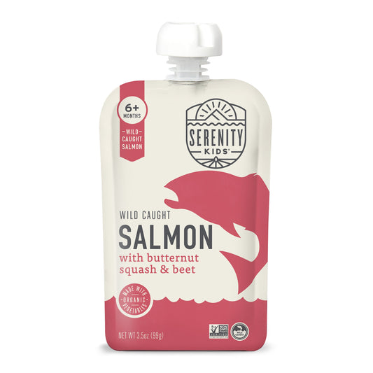 Serenity Kids Organic Pouch - Wild Caught Salmon Butternut Squash & Beet