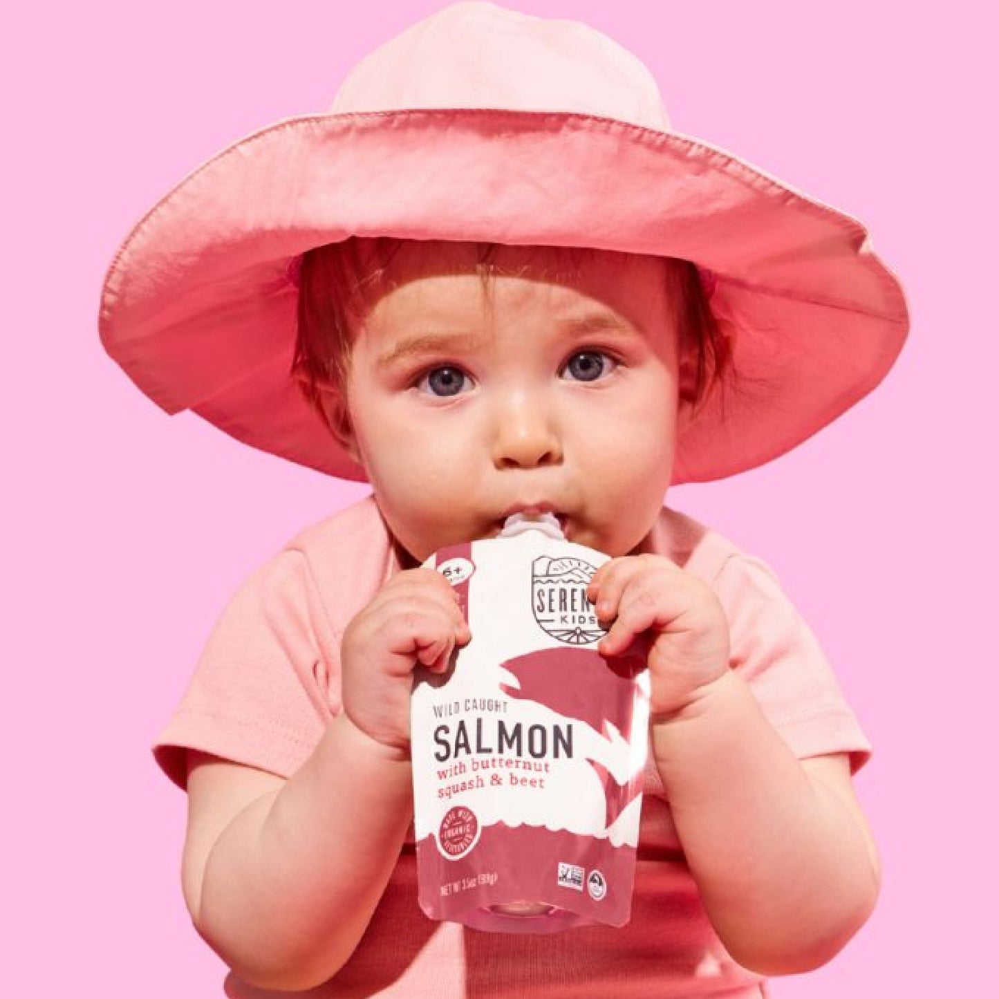 Serenity Kids Organic Pouch - Wild Caught Salmon Butternut Squash & Beet