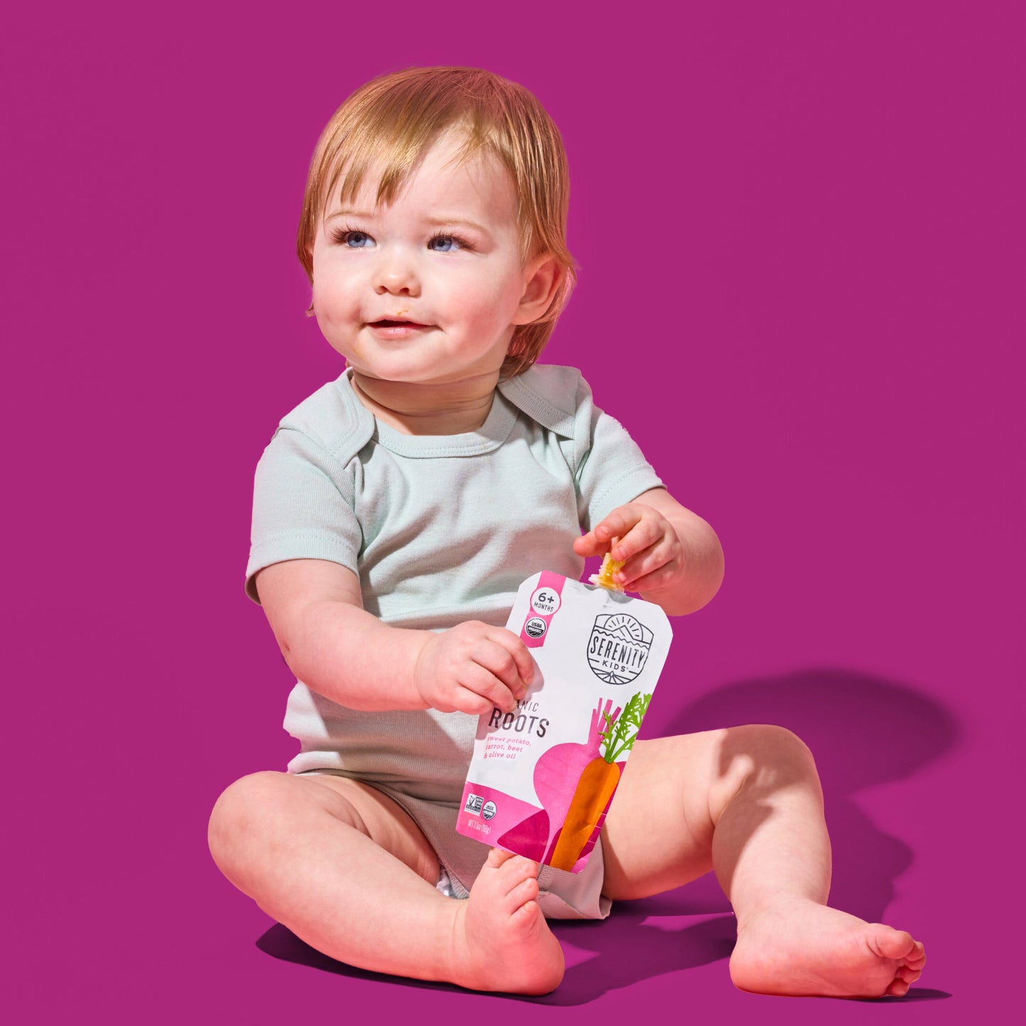 Serenity Kids Organic Roots Pouch - Sweet Potato Carrot Beet & Olive Oil