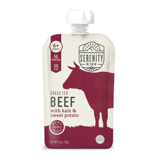 Serenity Kids Organic Pouch - Grass Fed Beef Kale & Sweet Potato