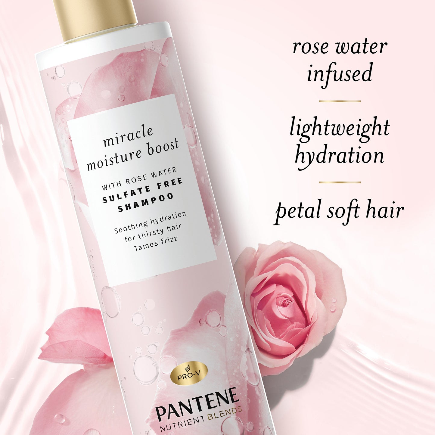 Pantene Nutrient Blends Miracle Moisture Boost Rose Water Shampoo