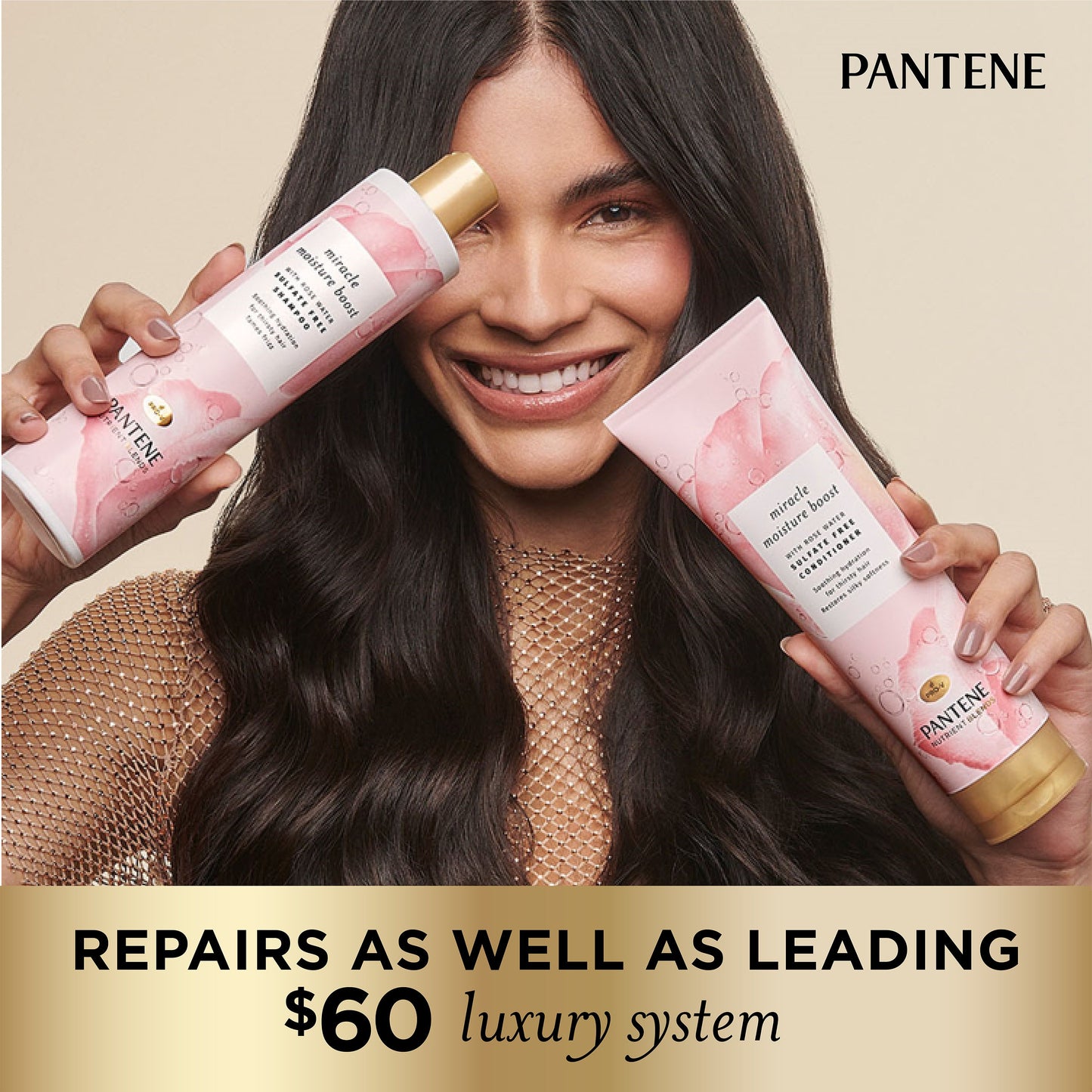 Pantene Nutrient Blends Miracle Moisture Boost Rose Water Shampoo