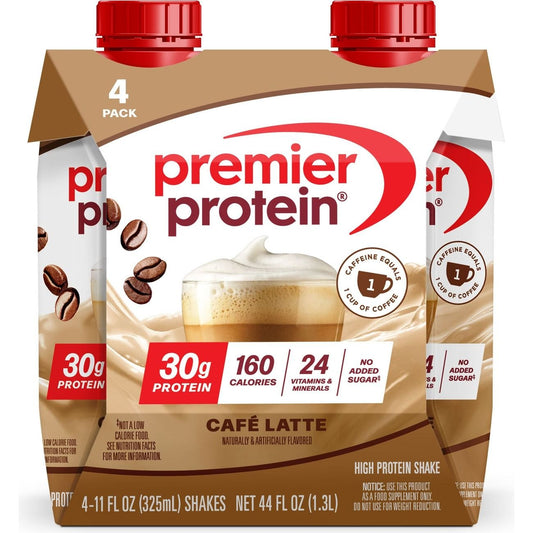 Premier Protein 30g Protein Shakes 4 pk Cartons - Café Latte