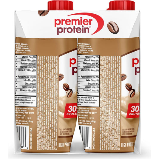Premier Protein 30g Protein Shakes 4 pk Cartons - Café Latte