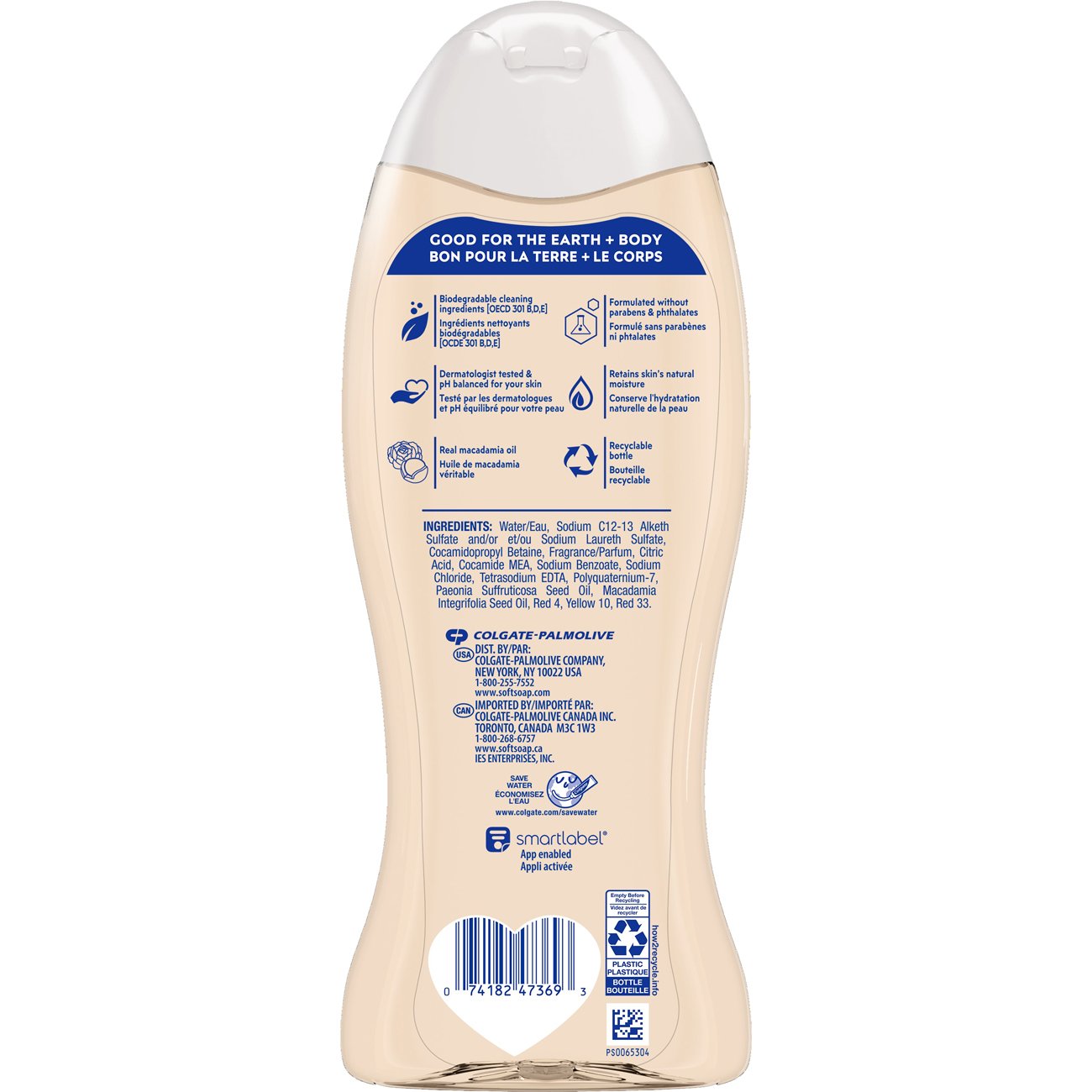 Softsoap Moisturizing Body Wash - Macadamia Oil & Soft Peony