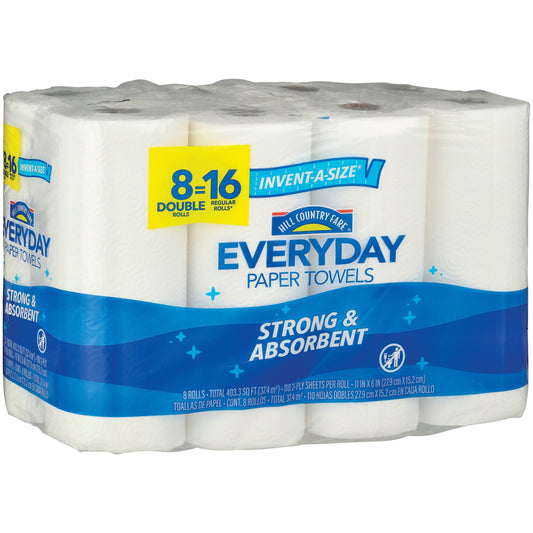 Hill Country Fare Invent-A-Size Double Roll Paper Towels