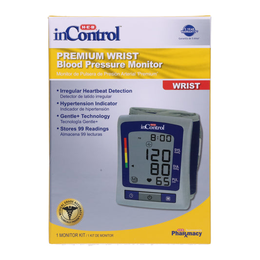 H-E-B inControl Premium Wrist Blood Pressure Monitor