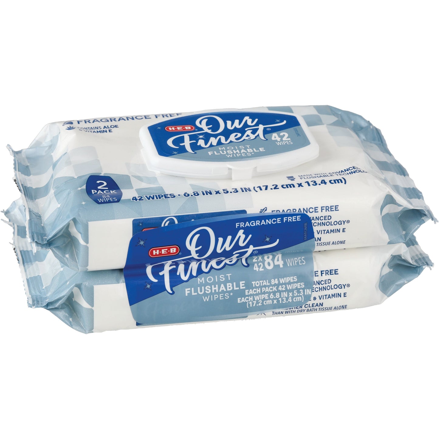 H-E-B Our Finest Moist Flushable Wipes 2 pk - Fragrance Free