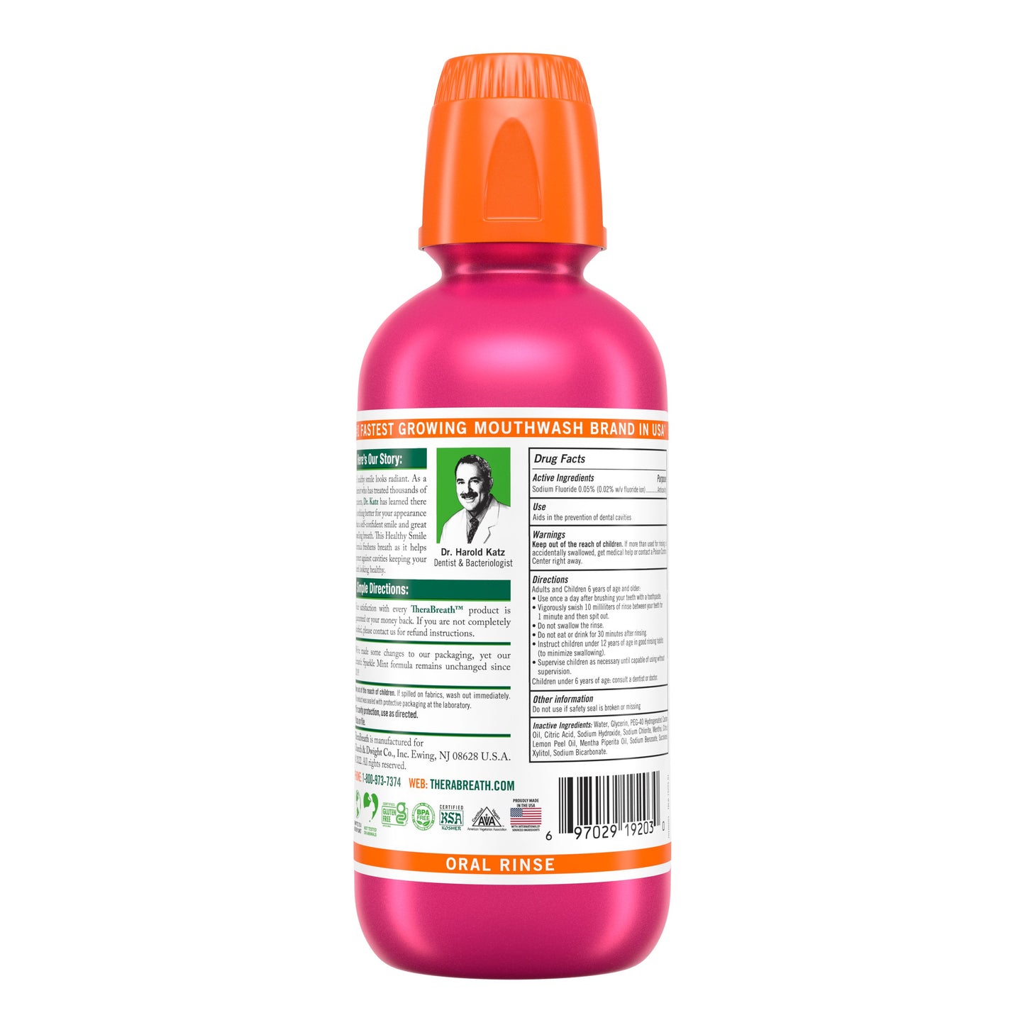 TheraBreath Anticavity Fluoride Mouthwash - Sparkle Mint