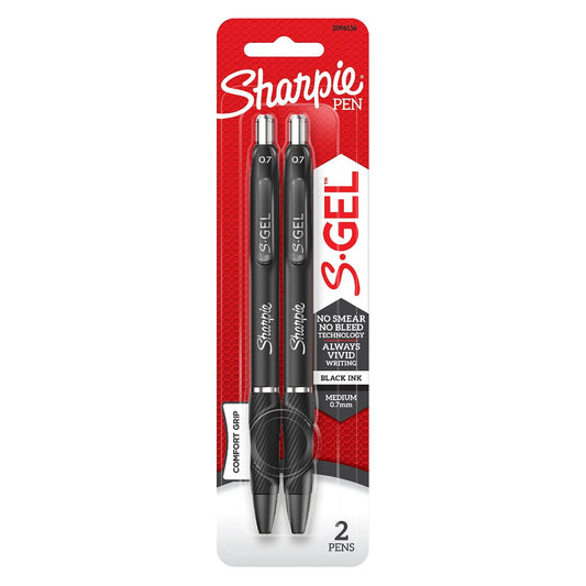Sharpie S-Gel 0.7mm Retractable Gel Pens - Black Ink