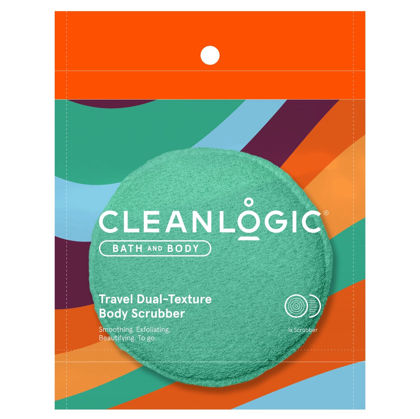 Cleanlogic Travel Size Dual Texture Exfoliating Sponge Body Scrubber