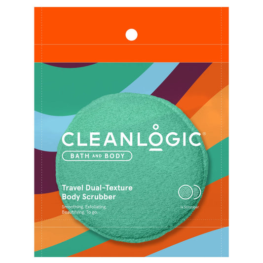 Cleanlogic Travel Size Dual Texture Exfoliating Sponge Body Scrubber