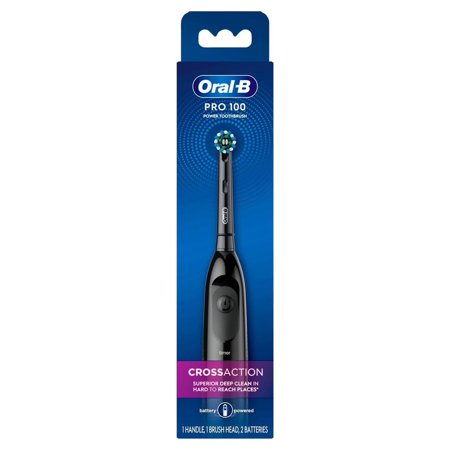Oral-B Pro 100 Cross Action Powered Toothbrush - Black