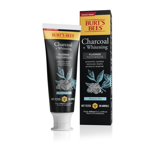 Burt's Bees Charcoal Fluoride Toothpaste - Charcoal Peppermint