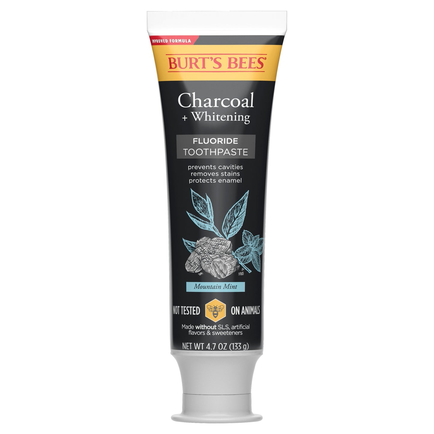 Burt's Bees Charcoal Fluoride Toothpaste - Charcoal Peppermint