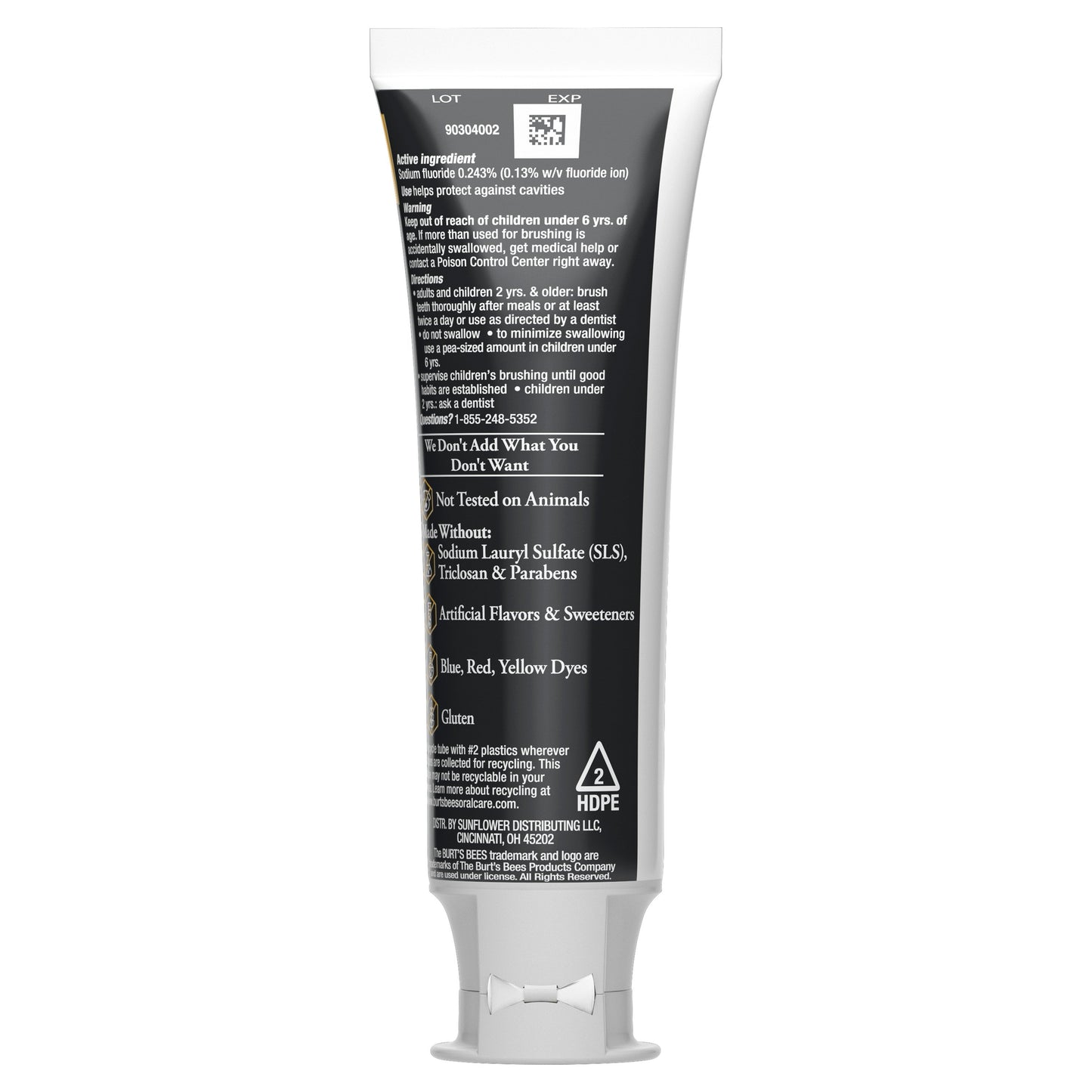 Burt's Bees Charcoal Fluoride Toothpaste - Charcoal Peppermint