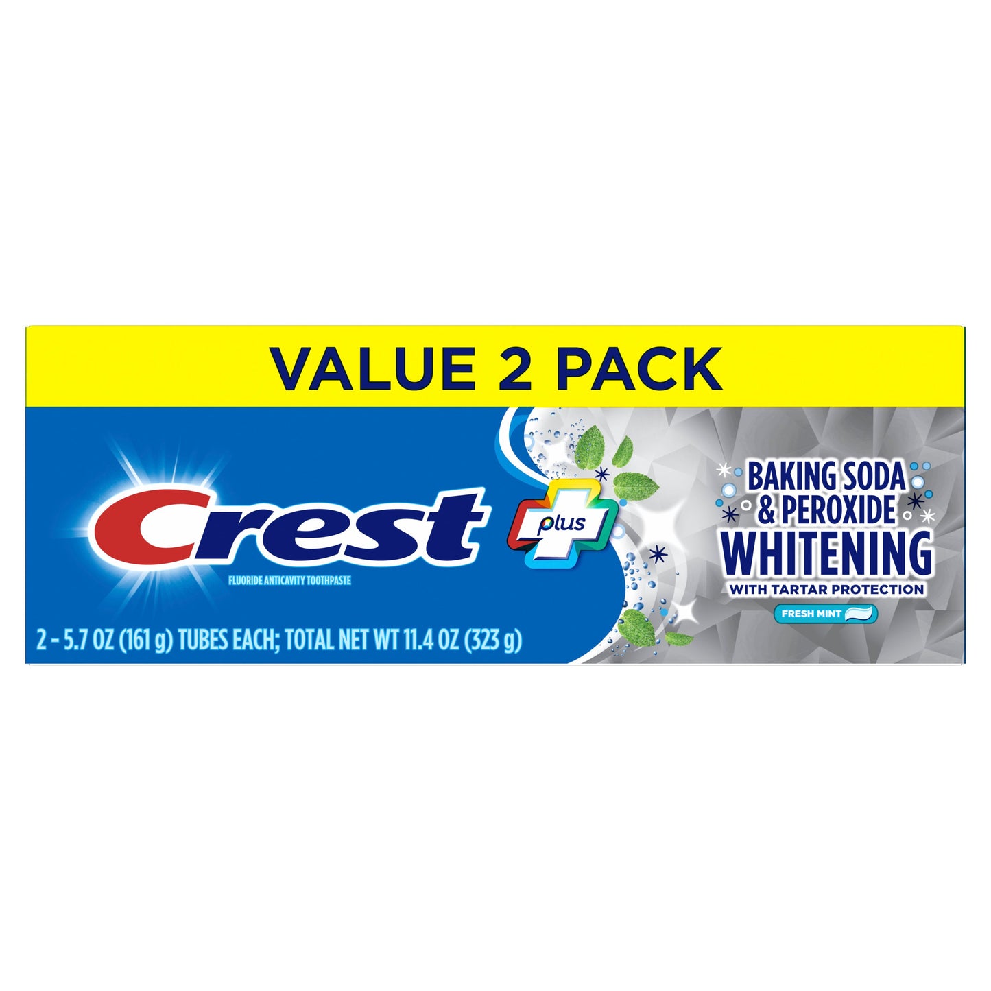 Crest Baking Soda & Peroxide Fresh Mint Whitening Toothpaste, 2 Pk