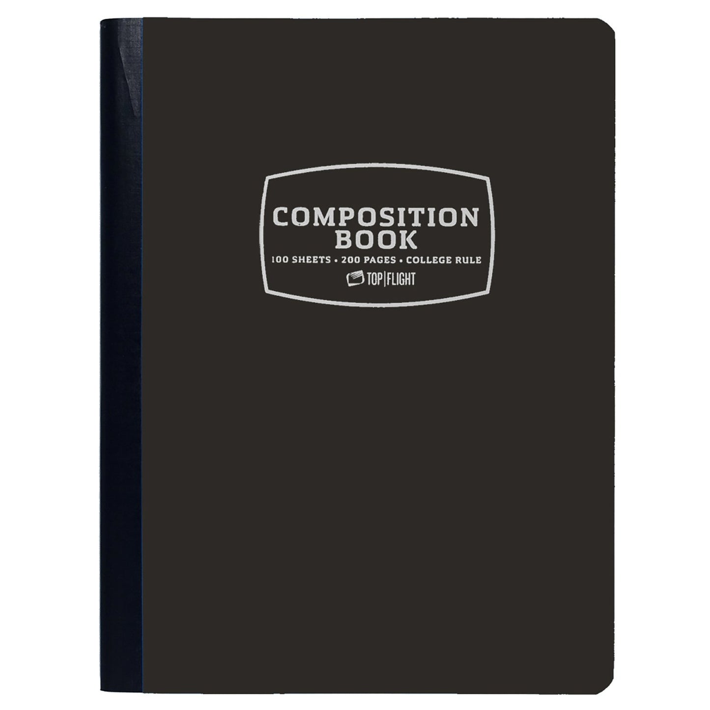 Top Flight College Ruled Poly Composition Book - Black
