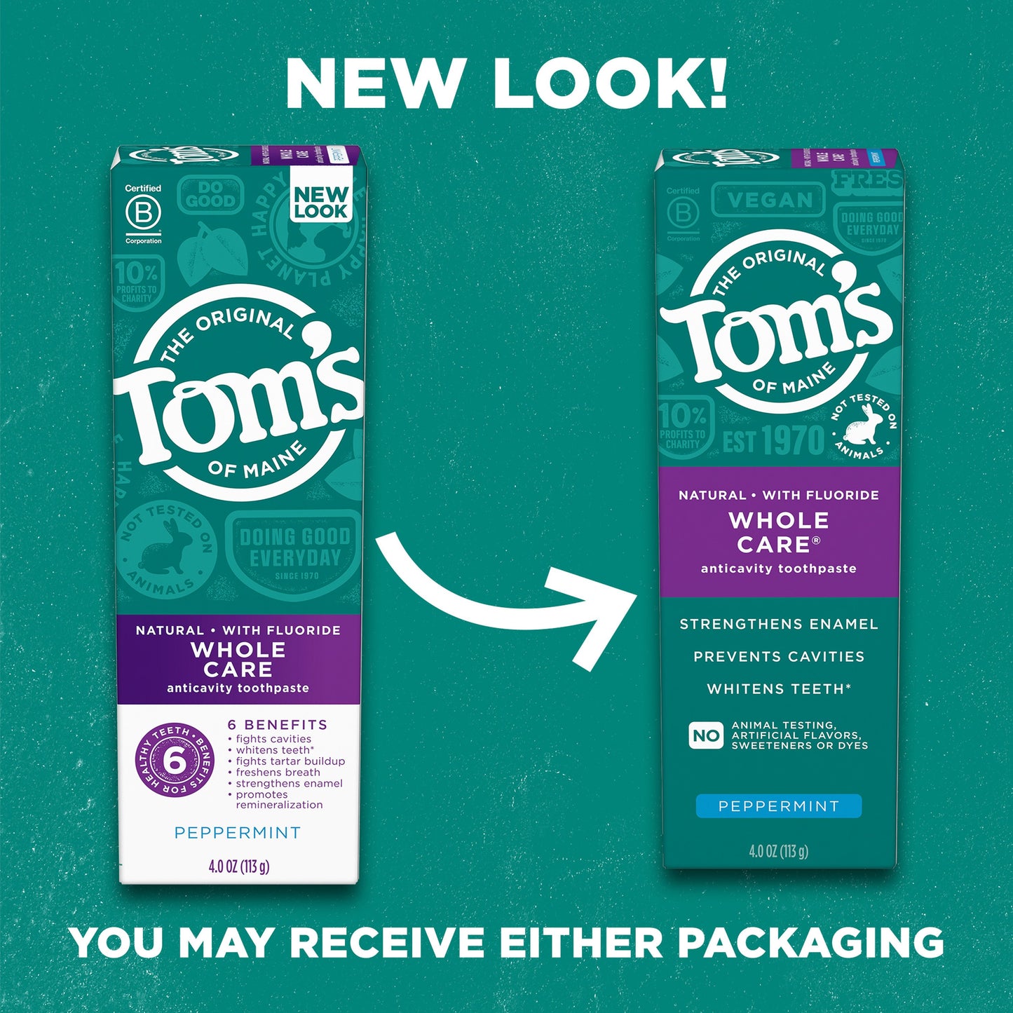 Tom's of Maine Whole Care Anticavity Toothpaste - Peppermint