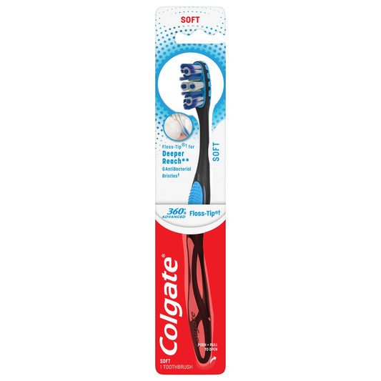 Colgate 360 Advanced Floss-Tip Toothbrush - Soft
