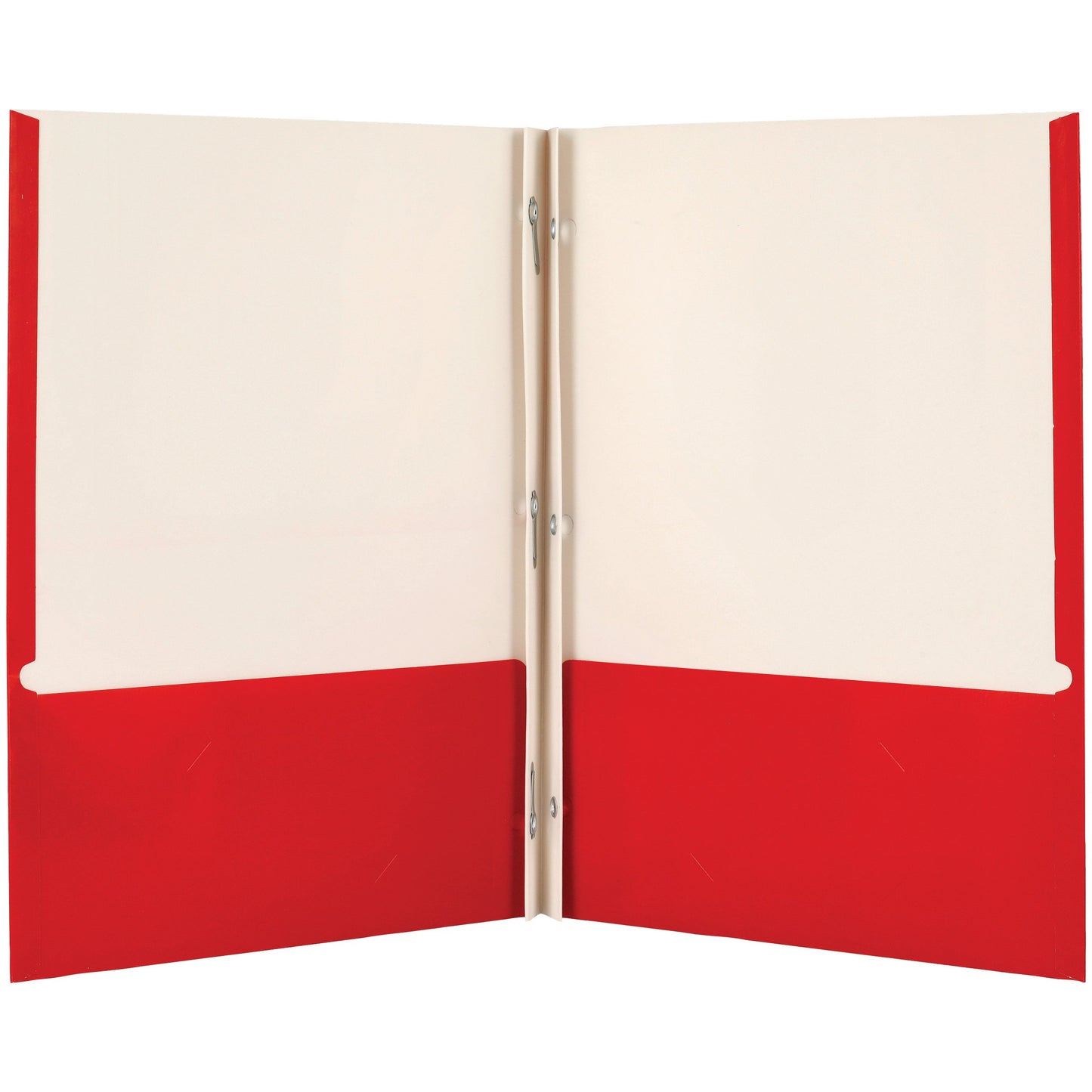 H-E-B Laminated Pocket Folder with Prongs - Red