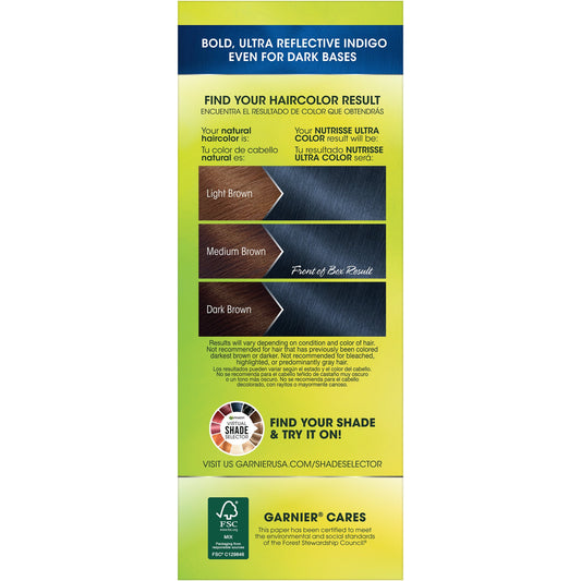 Garnier Nutrisse Ultra Color Nourishing Bold Permanent Hair Color Creme Blue Curaçao IN2