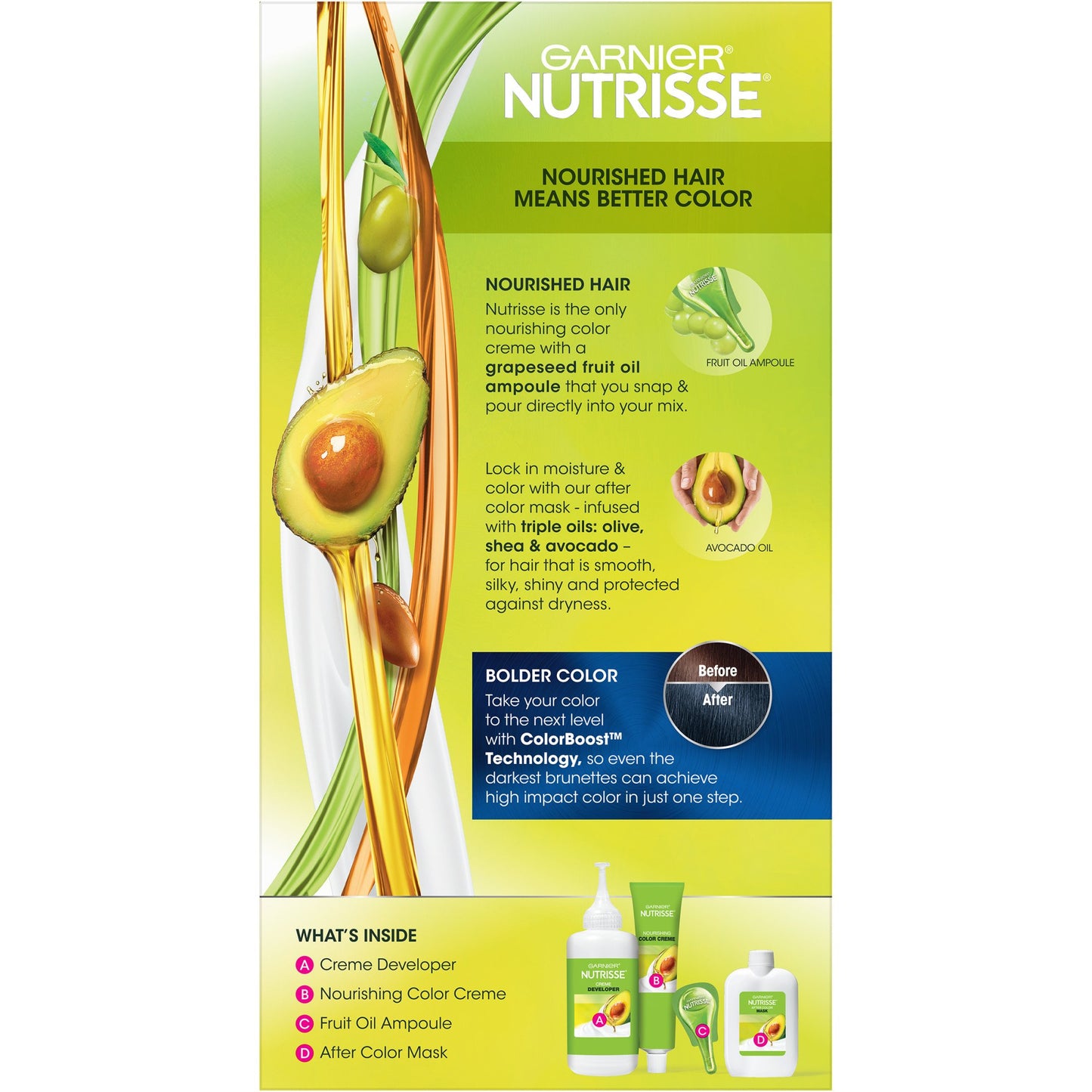 Garnier Nutrisse Ultra Color Nourishing Bold Permanent Hair Color Creme Blue Curaçao IN2