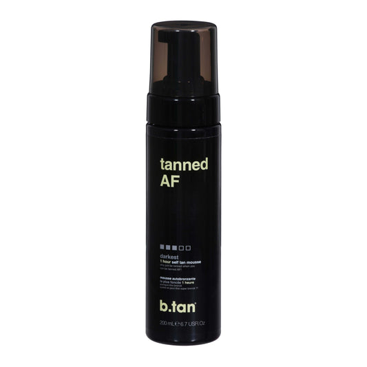 b.tan Tanned AF Darkest 1 Hour Self Tan Mousse
