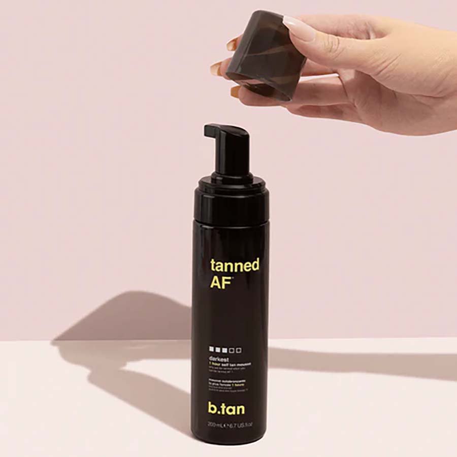 b.tan Tanned AF Darkest 1 Hour Self Tan Mousse