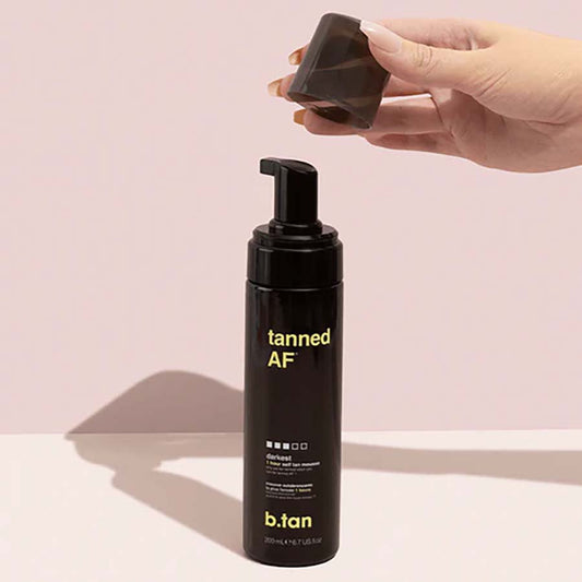 b.tan Tanned AF Darkest 1 Hour Self Tan Mousse