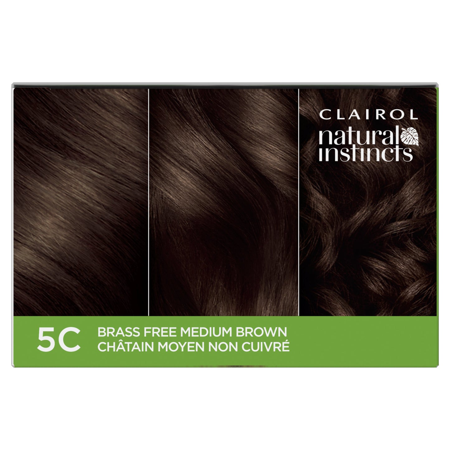 Clairol Natural Instincts Vegan Demi-Permanent Hair Color - 5C Brass Free Med Brown
