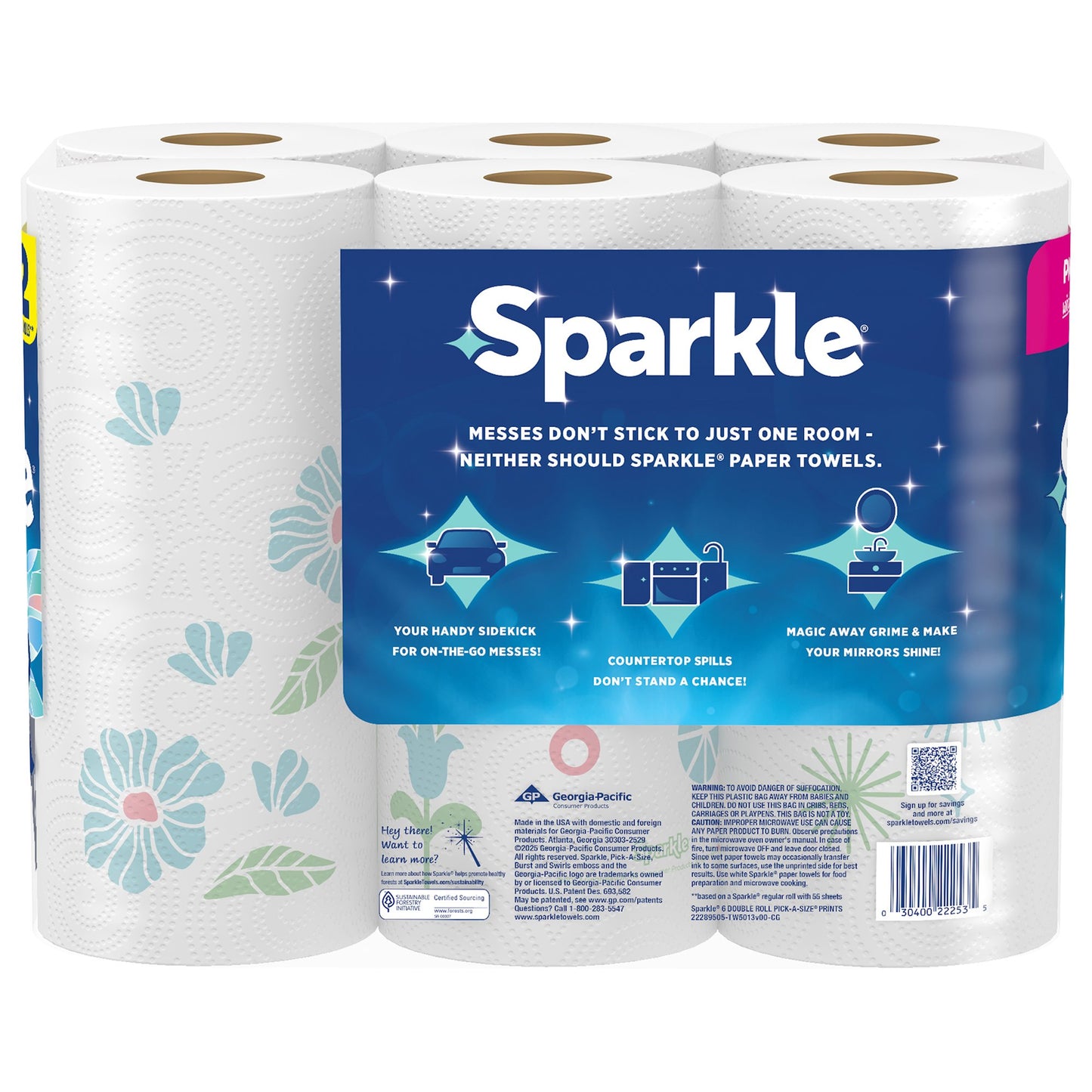 Sparkle Pick-A-Size Spirited Prints Paper Towels