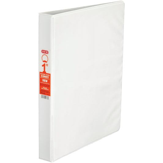 H-E-B Round Ring Economy View Binder - White