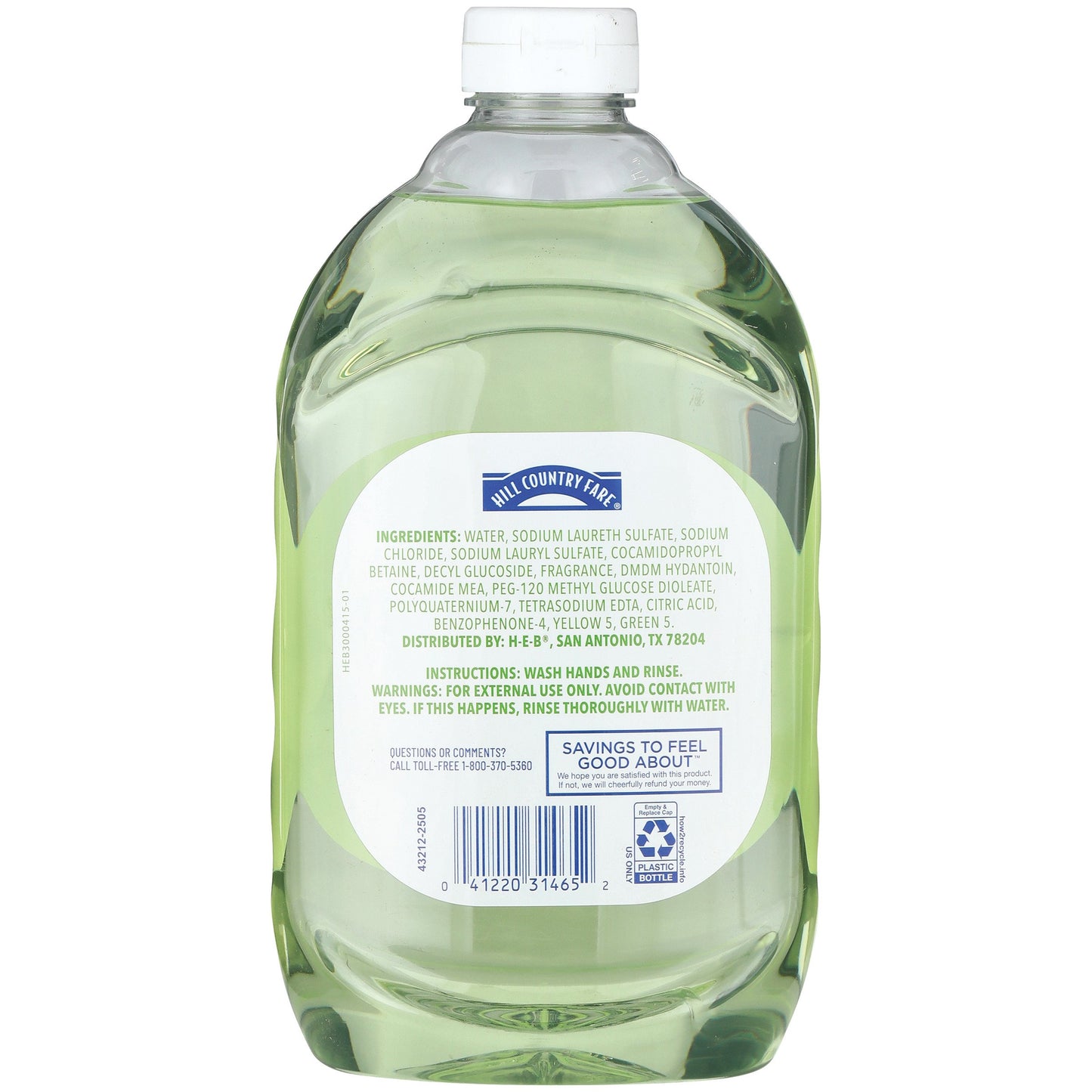 Hill Country Fare Hand Soap Refill - Cucumber Melon