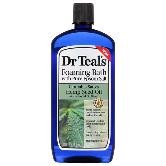 Dr Teal's Foaming Bath with Pure Epsom Salt and Hemp Seed Oil