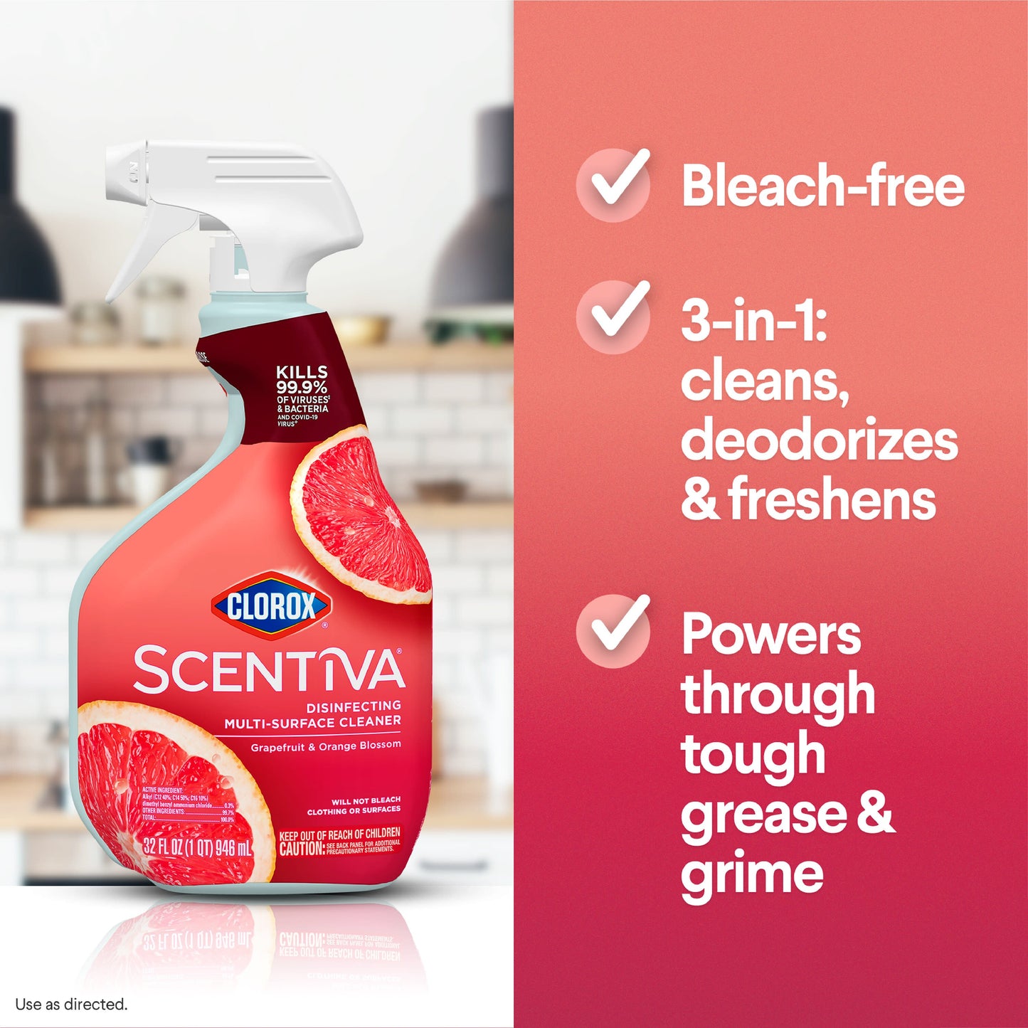 Clorox Scentiva Disinfecting Multi-Surface Cleaner - Grapefruit and Orange Blossom