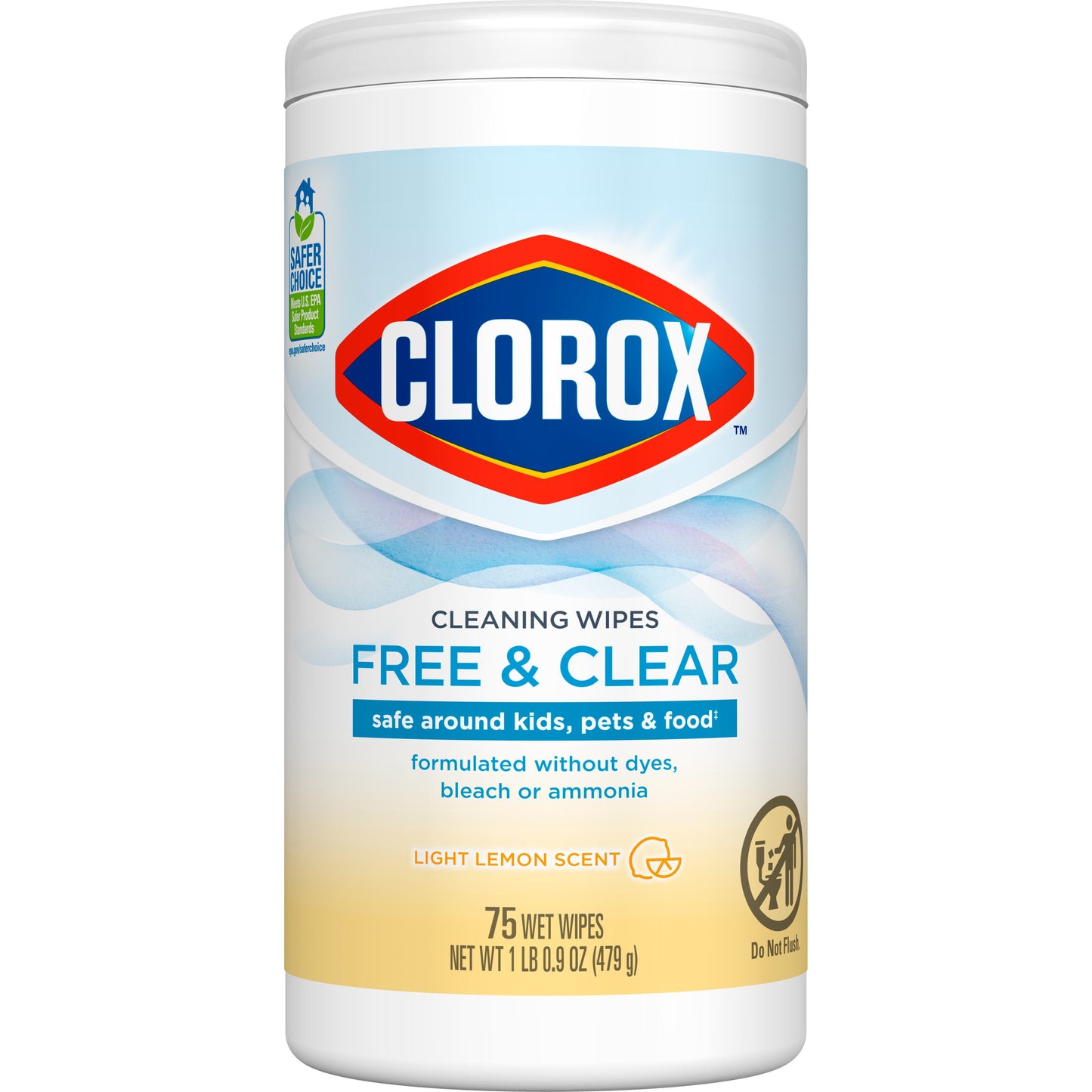 Clorox Free & Clear Compostable Cleaning Wipes - Light Lemon Scent