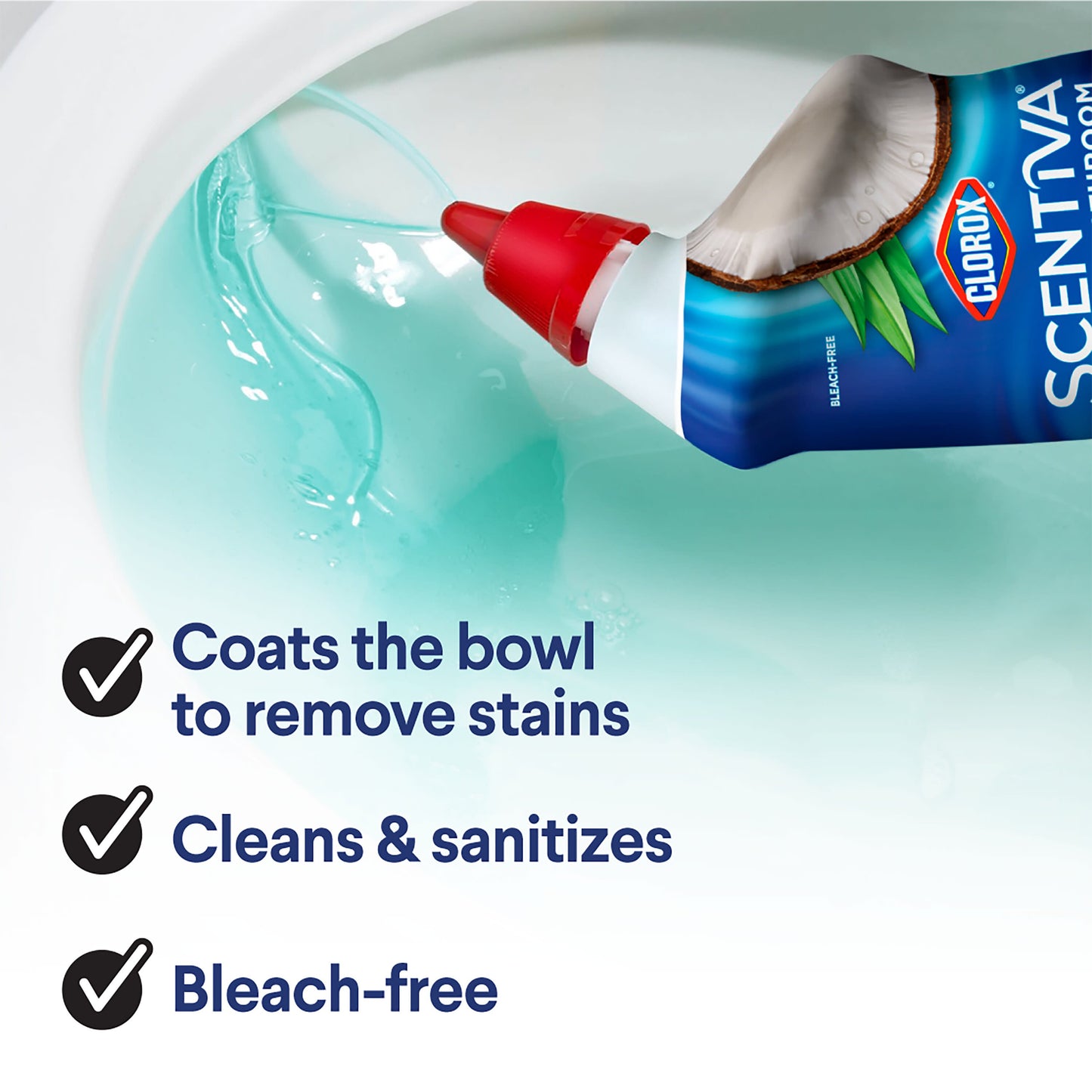 Clorox Scentiva Bathroom Toilet Cleaning Gel - Coconut and Waterlily