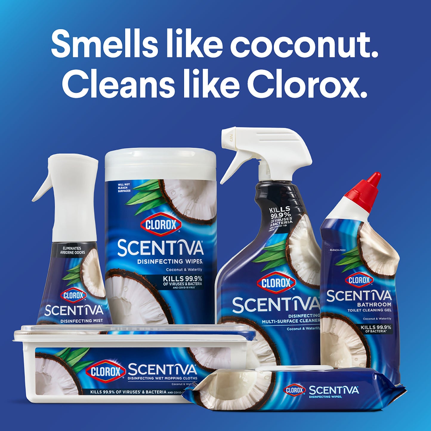 Clorox Scentiva Bathroom Toilet Cleaning Gel - Coconut and Waterlily