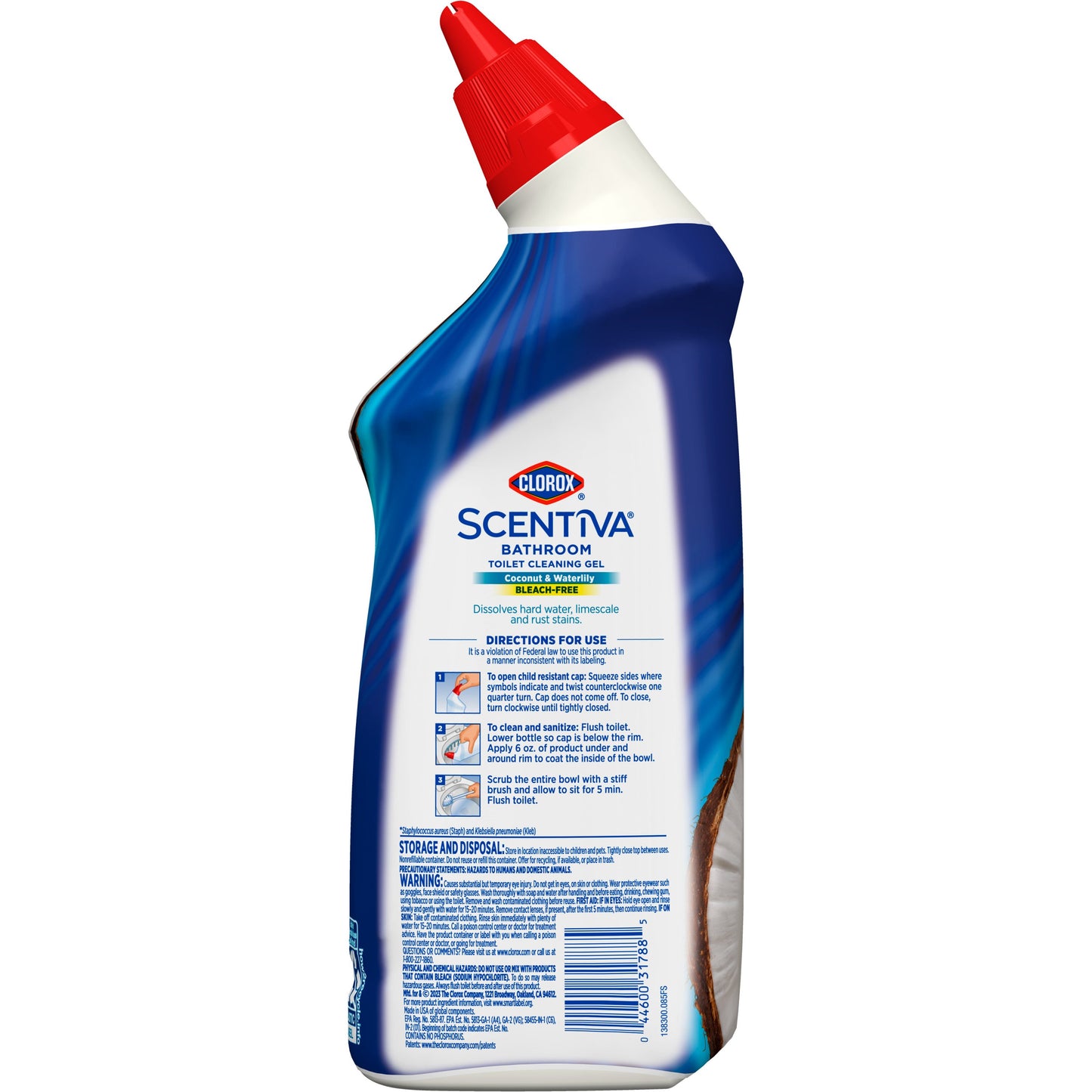 Clorox Scentiva Bathroom Toilet Cleaning Gel - Coconut and Waterlily