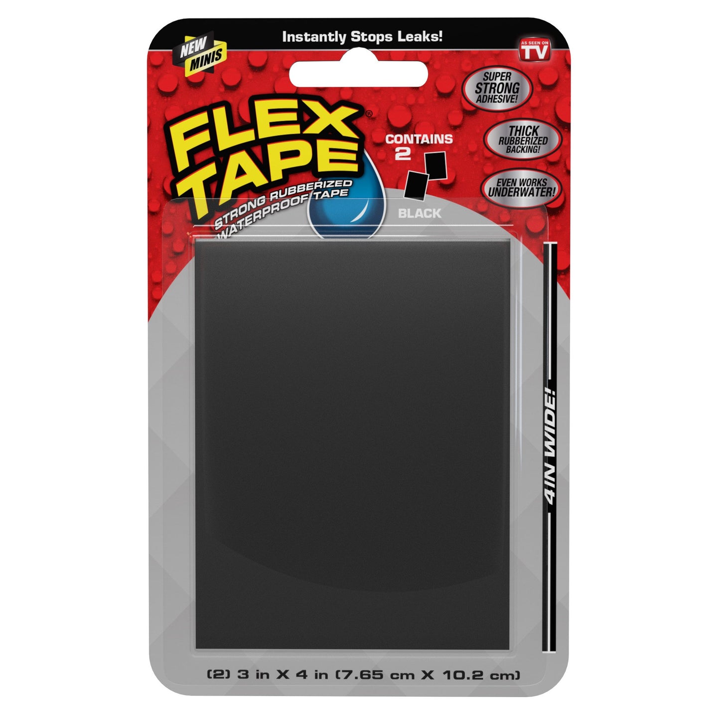 Flex Seal Flex Tape Mini Waterproof Patches – Black