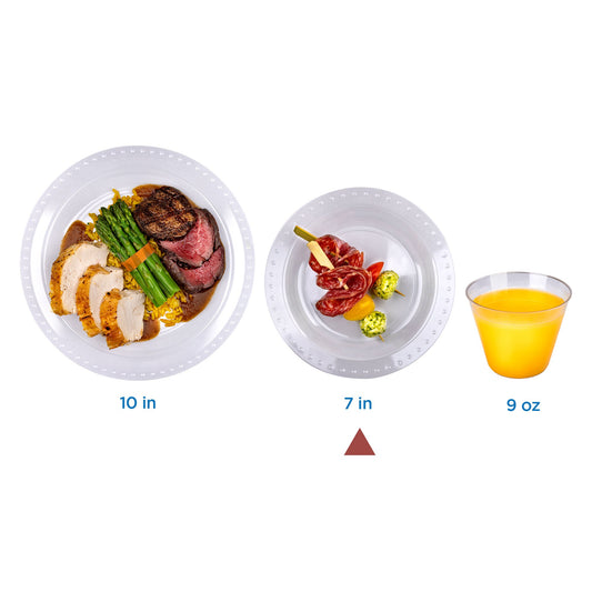 Elegant Living by H-E-B 7" Premium Clear Plastic Plates