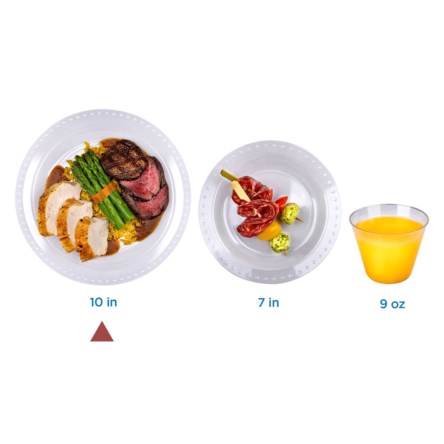 Elegant Living by H-E-B 10" Premium Clear Plastic Plates