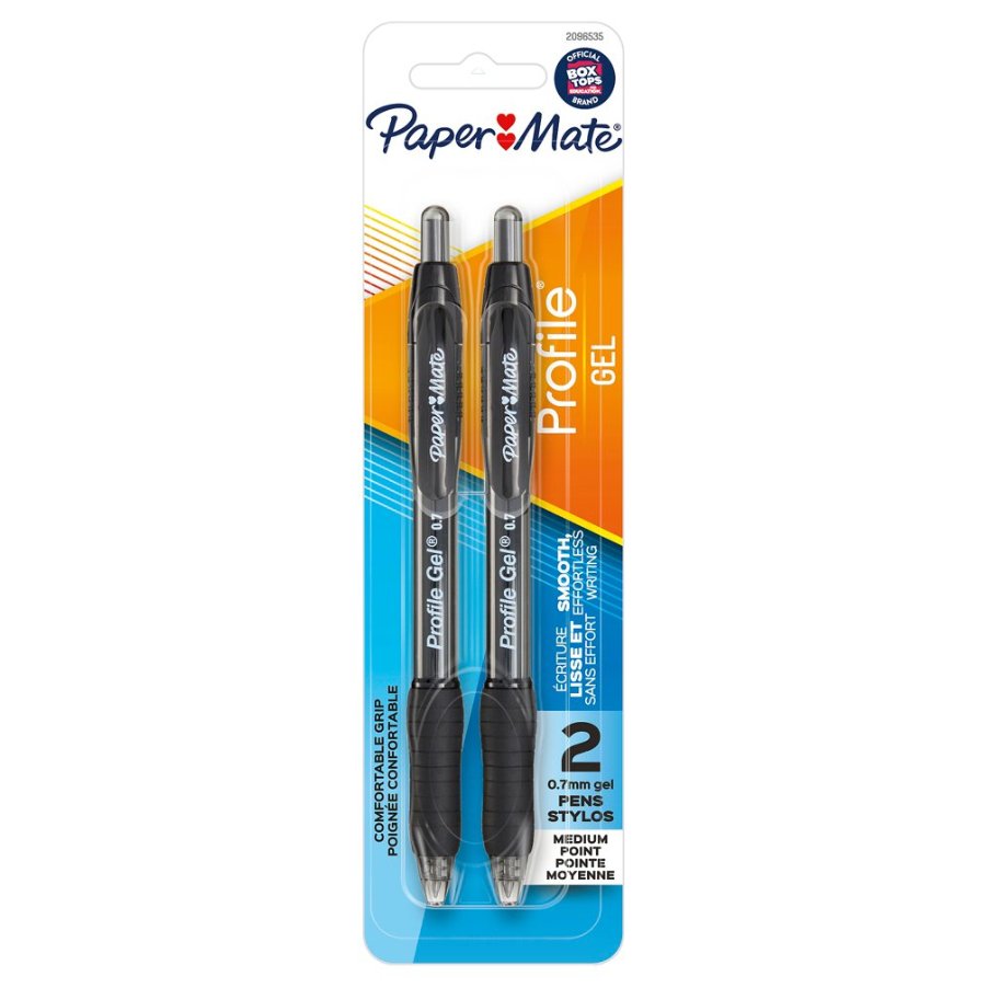 Paper Mate Profile 0.7mm Retractable Gel Pens - Black Ink