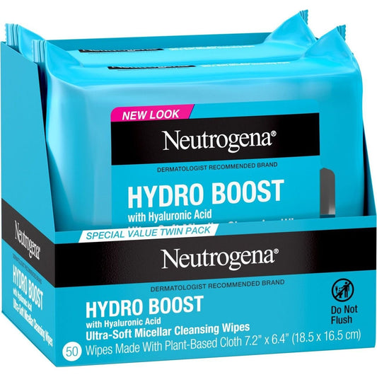 Neutrogena Hydro Boost Facial Cleansing Wipes - Twin Pack