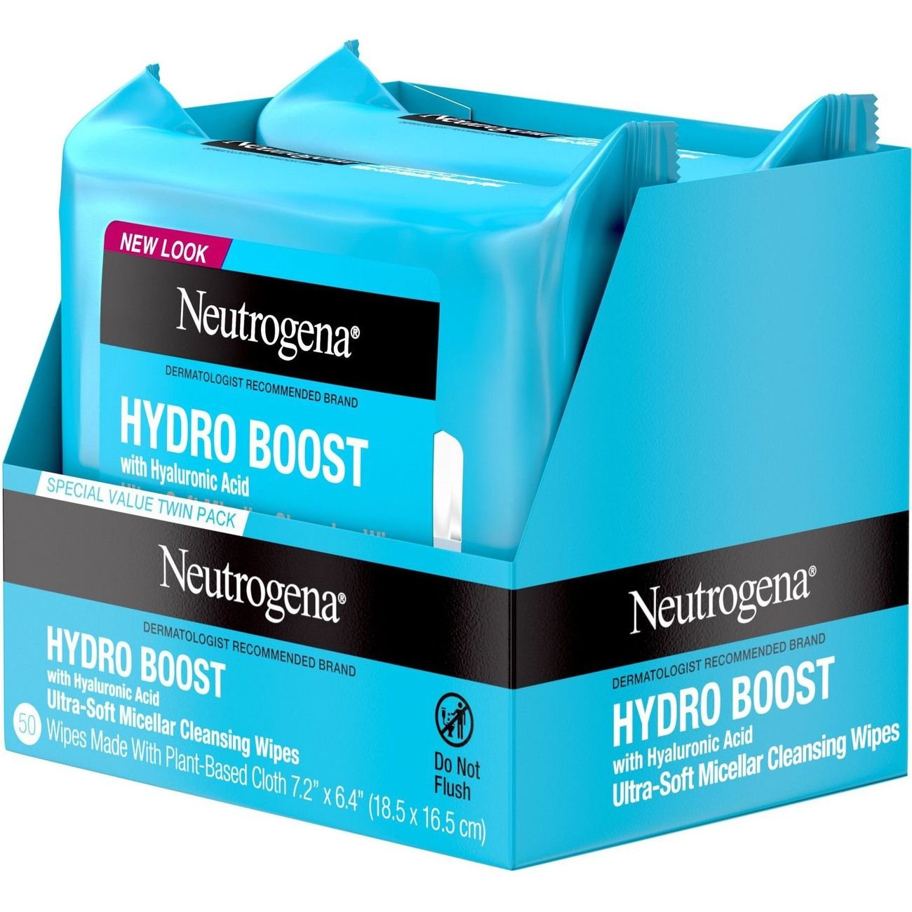 Neutrogena Hydro Boost Facial Cleansing Wipes - Twin Pack